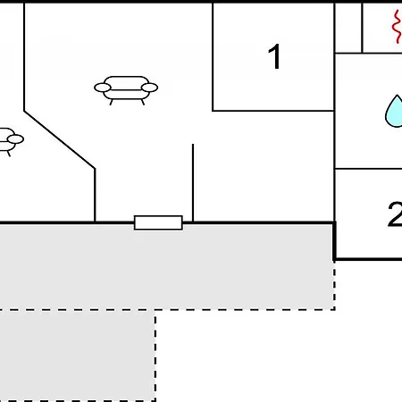 Two-bedroom Holiday In Bjert Prázdninový dům *